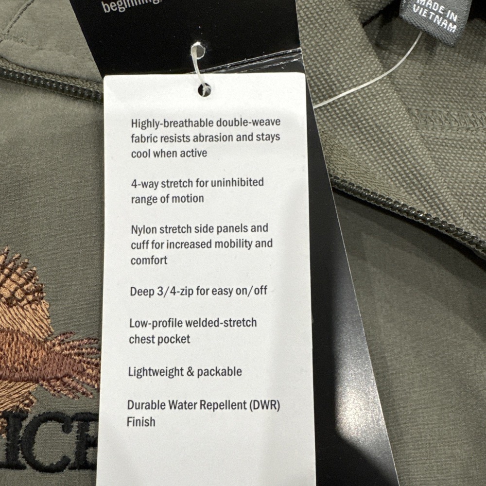 Orvis Pro LT Softshell Pullover 3/4 Zip Men Size S NWT - Picture 12 of 13